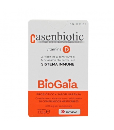 CASENBIOTIC VITAMINA D 30 COMPRIMIDOS MASTICABLE