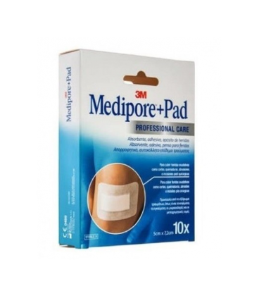 3M Medipore Pad Apósitos Estériles 5 x 7,2 cm 10 Unidades