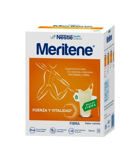 Meritene fibra batido con sabor chocolate 14 sobres