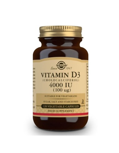 Solgar vitamina d3 4000UI 100MCG 120 cápsulas