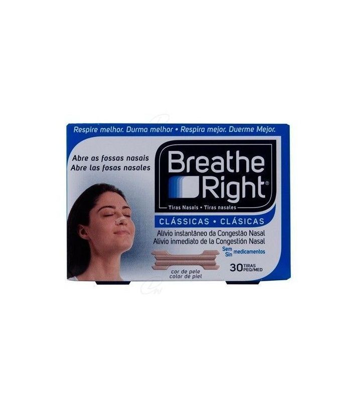Breathe Right tiras nasales antironquidos para la congestión nasal