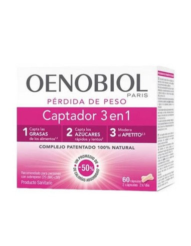 Oenobiol captador 3 en 1 60 cápsulas