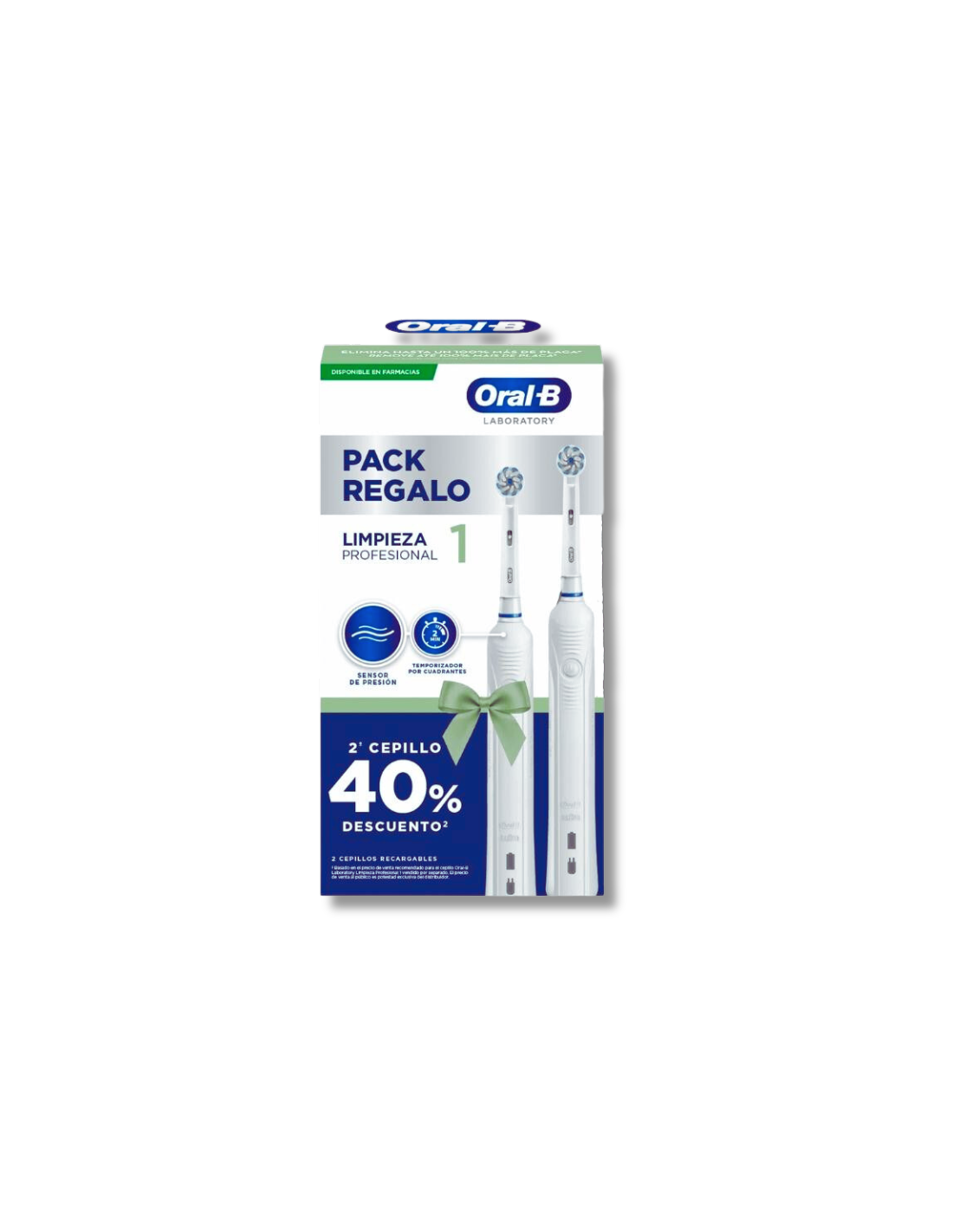 ORAL-B Pack Regalo Limpieza Profesional Cepillos Dentales Recargables Eléctricos  2 unidades