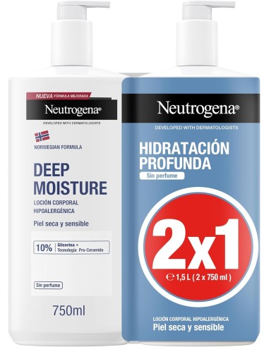 NEUTROGENA Duplo Hidratación Profunda Hipoalergénica 2x750 ml