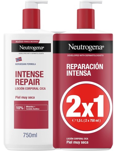 NEUTROGENA Duplo Reparación Intensa Loción Corporal Piel Muy Seca 2x750 ml