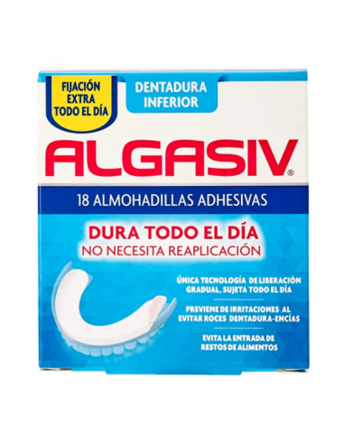 ALGASIV Almohadillas Adhesivas Dentadura Inferior 18 Unidades