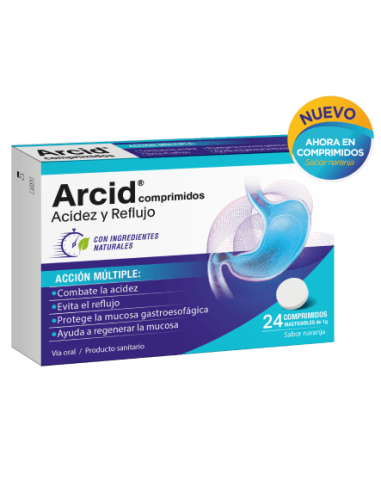 ARCID 24 Comprimidos Masticables Sabor Naranja