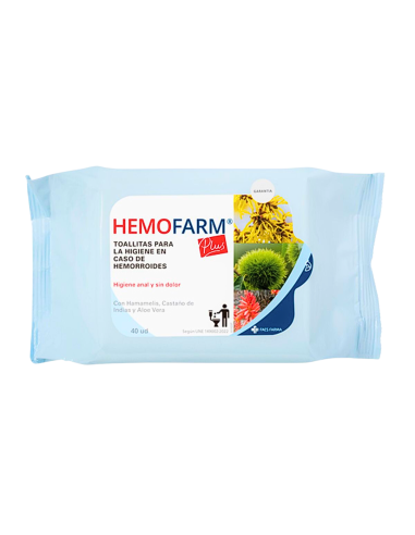 HEMOFARM Plus 40 Toallitas