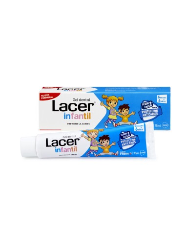 Lacer Gel Dental Infantil Fresa, 75 ml