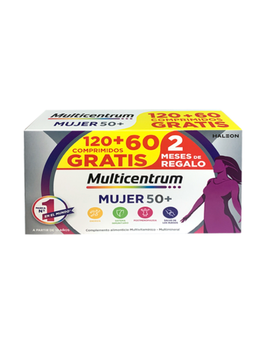 MULTICENTRUM Pack Mujer Mayor de 50 120+60 Comprimidos