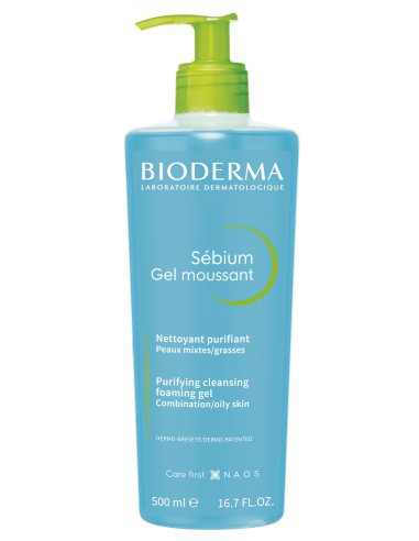 Bioderma Sebium Gel Moussant 500 ml para tu rutina de limpieza facial