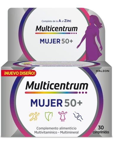 Multicentrum Mujer Mayor de 50, 30 Comprimidos