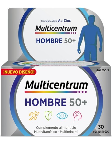 Multicentrum Hombre Mayor de 50, 30 Comprimidos