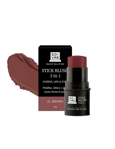 SOIVRE Stick Blush 3 in 1 4g Color Brown