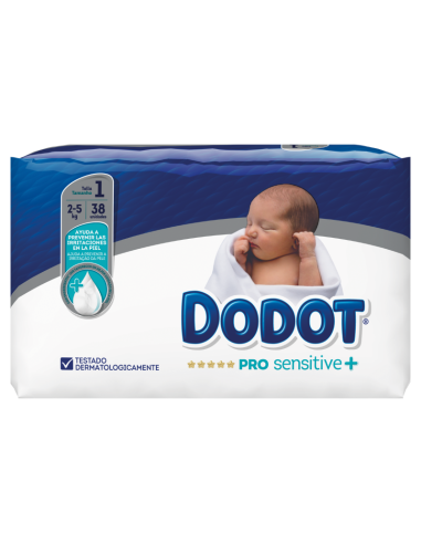 Dodot Sensitive Pañales Talla 1, 38 Pañales, 2-5 kg