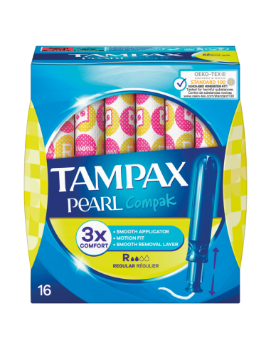 Tampax Pearl Compak Tampón Regular 16 Unidades