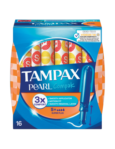 Tampax Pearl Compak Tampón Super Plus 16 Unidades