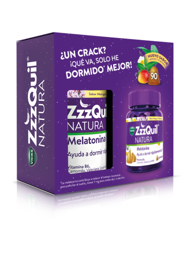 ZzzQuil Pack Natura Mango y Plátano 90 Gummies