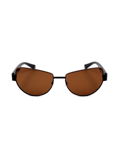 Lentes de sol Polaroid, unisex, acero inoxidable, negro