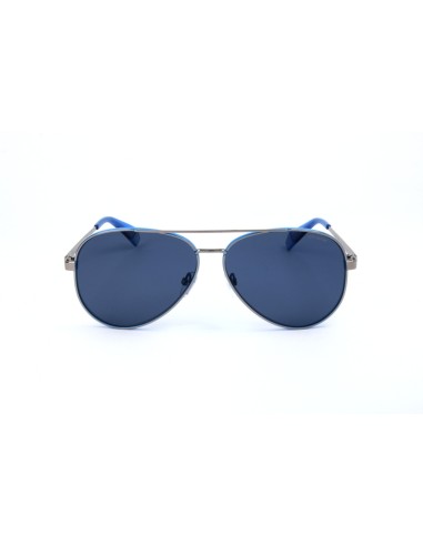 Gafas de sol, para mujer, Polaroid, acero inoxidable, color azul