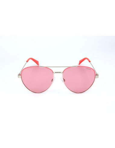 Montura de gafas de sol para mujer, Polaroid, modelo PLD 6055/S, acero inoxidable, color rosa