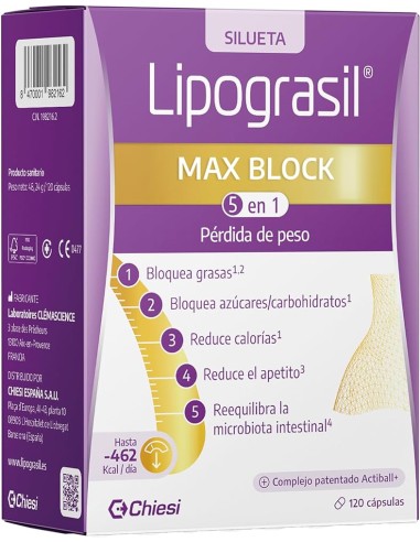 Lipograsil Max Block 5 En 1 120 Cápsulas