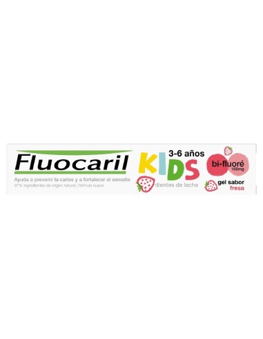 Fluocaril Kids Bi-fluoré Gel Dentífrico Sabor Fresa 50 ml