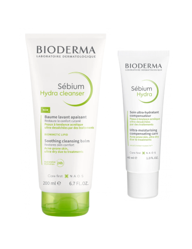 BIODERMA Pack Sébium Hydra Cleanser 200 ml + Sébium Hydra 40 ml