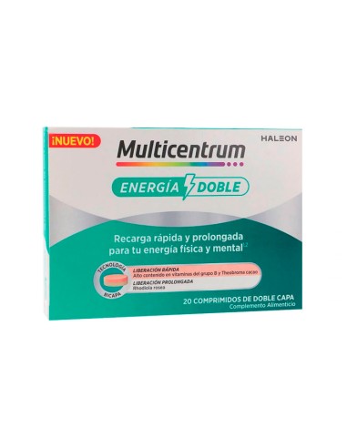 MULTICENTRUM Energía Doble 20 Comprimidos