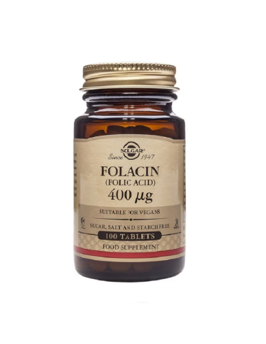 SOLGAR Folacin (Folic Acid) 400 μg 100 Comprimidos