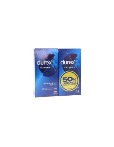 Durex Naturals Duplo Plus Preservativos 12 Unid