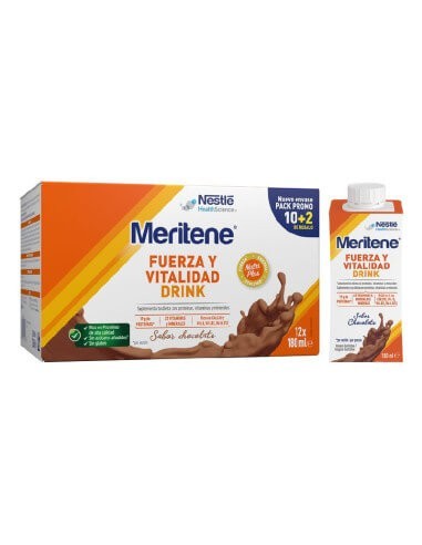 MERITENE Fuerza y Vitalidad Drink Chocolate 12x180 ml