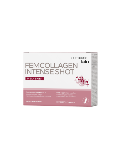 CUMLAUDE LAB: Femcollagen Intense Shot Sabor Arándano 7 Frascos de 25 ml