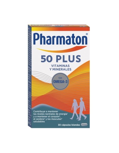 PHARMATON 50 Plus 60 Cápsulas para Energía y Vitalidad en Adultos Mayores