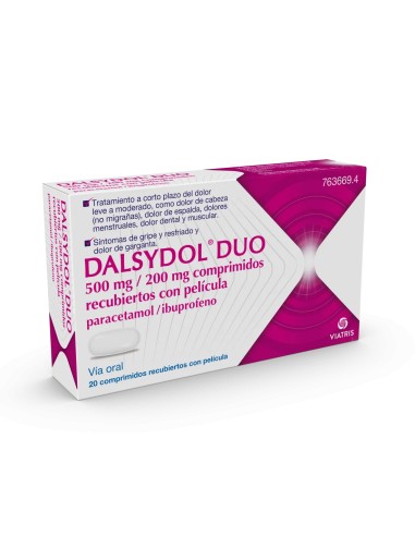 DALSYDOL Duo 500mg/200mg Comprimidos Recubiertos con Pelicula