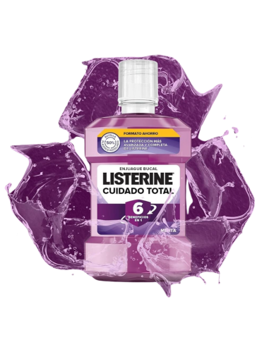 LISTERINE Cuidado Total 750 ml – Enjuague bucal para protección completa contra bacterias y mal aliento