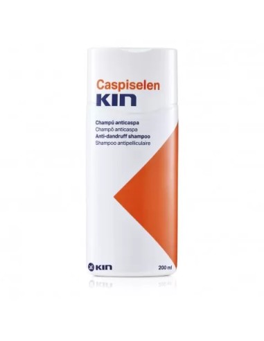 KIN Caspiselen Champú Anticaspa 200 ml – Tratamiento eficaz para cuero cabelludo con caspa