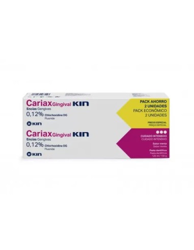 KIN Pack Cariax Gingival Pasta 2x125 ml – Protección para encías y prevención de caries diaria