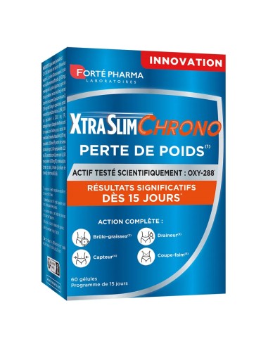 XtraSlim Chrono 60 Cápsulas – Suplemento natural para la pérdida de peso, metabolismo acelerado y control del apetito