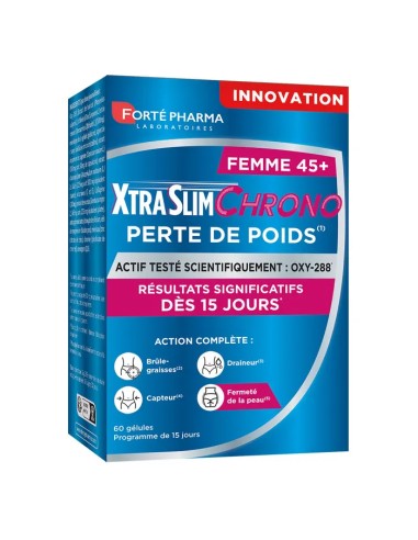 XtraSlim Chrono Mujer 45+ 60 Cápsulas – Suplemento para controlar el peso y mejorar la energía en mujeres mayores de 45 años