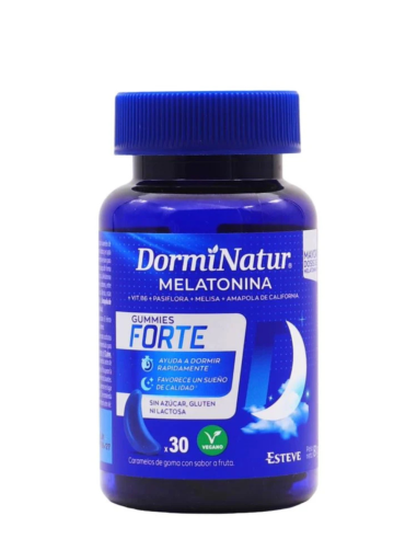 DormiNatur Melatonina Forte 30 Gummies Gominolas con melatonina para mejorar la calidad del sueño y regular el ciclo circadiano