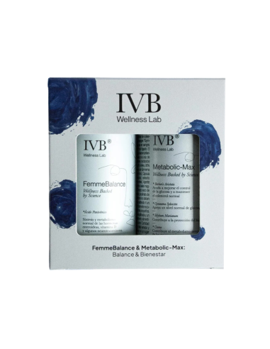 IVB Pack FemmeBalance 60 Cápsulas + Metabolic-Max 60 Cápsulas – Suplementos para equilibrio hormonal y control de peso