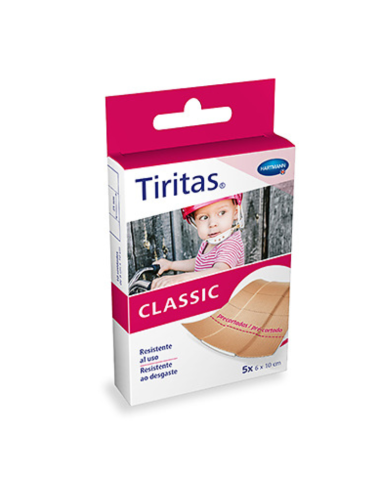 Tiritas Classic de Tejido Resistente Precortadas 5 Unidades de 6x10 cm