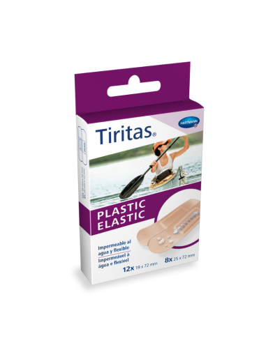 Tiritas Plastic Elastic 12 Unidades de 19x72 mm y 8 Unidades de 25x72 mm