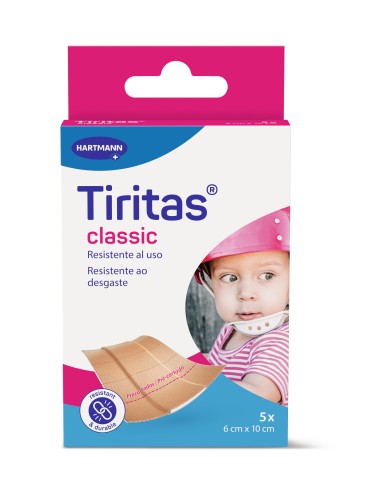 Tiritas Classic de Tejido Resistente 10 Unidades 6x10 cm – Tiritas adhesivas duraderas para cortes y heridas pequeñas