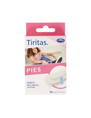 Tiritas Pies Juanetes Discos Adhesivos Acolchados 6 Unidades 54,5 x 32,5 mm Protección para juanetes y molestias en los pies