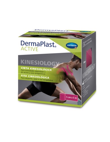 DermaPlast Active Cinta Kinesiológica Rosa 5 cm x 5 m