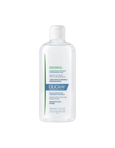 Ducray Sensinol Champú Tratante 400 ml – Champú para cuero cabelludo sensible, alivia la picazón y calma la irritación