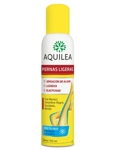 AQUILEA Piernas Ligeras Spray 150 ml Refrescante para Aliviar la Pesadez y Cansancio en las Piernas