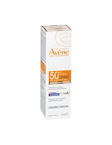 Avène Antimanchas SPF 50+ 40 ml Fluido Solar Protector con Color con Efecto Despigmentante para Piel Sensible